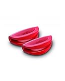 silicona Castey - Juego de asas laterales de silicona, aluminio fundido, Rojo, 20 and 24 cm
