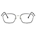Unisex Glasses Frame Fashion Silver Black Rectangle Full Frame Decoration Prescription Glasses