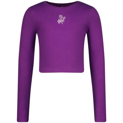Shirt à manches longues G-Basic-Crop Vingino côtelé magenta pour fille de 14 ans