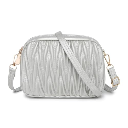 Petit sac bandoulière matelassé anti-encombrement à poches zippées