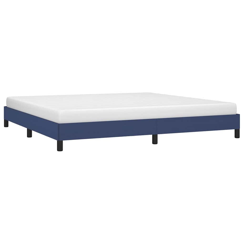 Giroletto Matrimoniale 200x200 cm Struttura Letto in Tessuto Blu