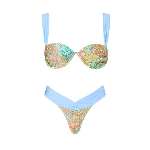 Bikini Femmes Set Triangle Rayé S | Maillot de Bain 2 Pièces Plage Été