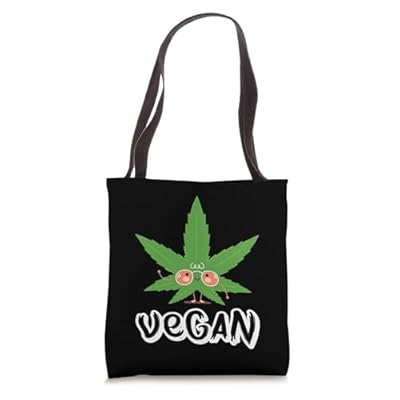 Funny 420 Vegan Marijuana Cannabis Leaf Tote Bag