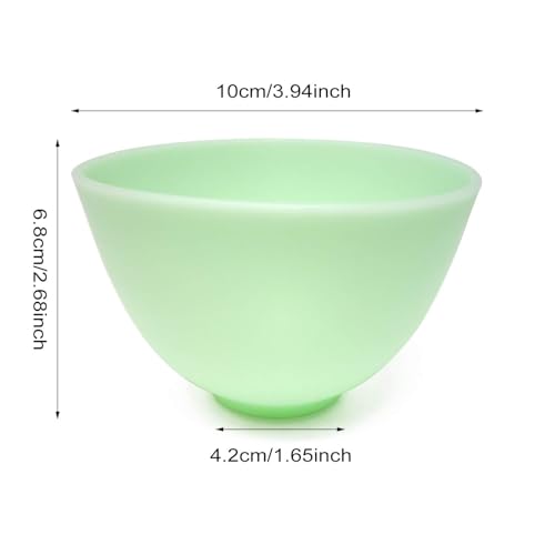 Juego de 4 tazones de silicona para mezclar y servir miniatura 4