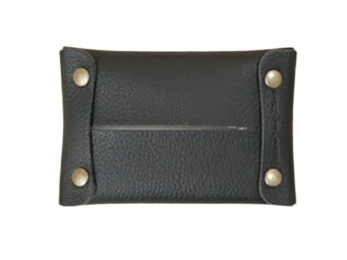 R/K ポケットティッシュカバー ポケットティッシュケース ポケットティッシュポーチ PUレザー おしゃれ かわいい 持ち運び シンプル カジュアル レディース メンズ (ブラック), 14×9cm