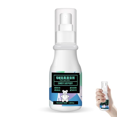 Detergente A Secco Per Peluche – Agente Spray Liquido, Soluzione In Flacone Da 100 Ml | Schiuma Smacchiante Per Tappezzeria, Spray Per Superfici Interne Auto, Ammorbidente Per Tessuti, Purifican