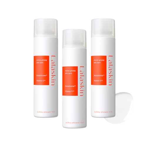 【輝くような発光ツヤ肌へ】Lalaskin 水光シャワーミスト 120gx3点セット ハーバルブーケの香り ミスト化粧水 スプレー ブライトニング 保湿 スキンケア グルタチオン ビタミンC ララスキン