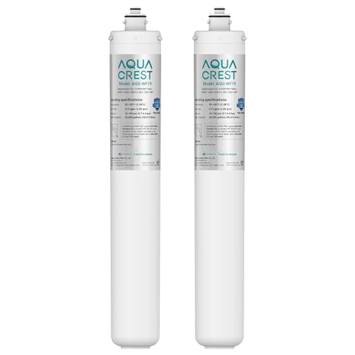 AQUA CREST I2000 2 Under Sink Water Filter Replacement for Pentair Everpure I2000 2 EV9612-22 MC2 ESO7 MH2 EV9612-56 EV9607-25 EV9613-21 NSF/ANSI 42 Certified 26000 Gallons 2 Pack