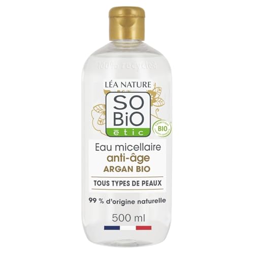 Eau micellaire anti-âge SO'BIO étic à l'acide hyaluronique pour repulper la peau