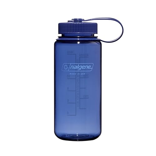 Image of Nalgene 16 oz Wide Mouth Water Bottle | Slim Cup Holder Size, BPA-Free, Durable & Leak Proof, Lightweight Travel Bottle, Denim
