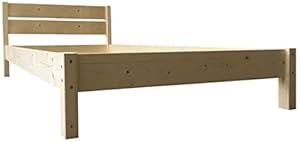 LIEGEWERK Massivholzbett mit hohem Kopfteil 120x200