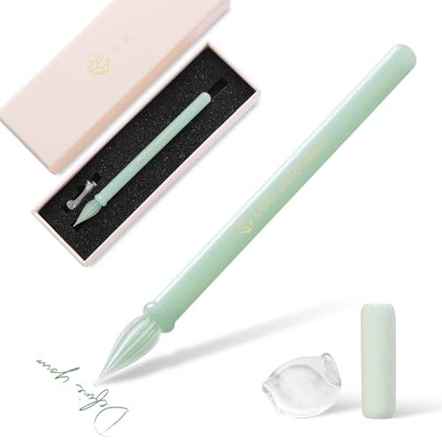 tramol Handmade Glass Dip Pen Crystal Glass Signature Pen Suitable for Artists Adults and Teens For Writing Drawing Signing and Gift-giving