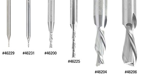 Amana Tool 46237 Solid Carbide Spiral Plunge Router Bit Down Cut 1/16 Dia X 3/16 X 1/8 Shank X 2 Inch Long Flute #TOP2