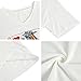 Fazortev Womens Oversized Queen Of Hearts Graphic T Shirts Casual V Neck Half Sleeve Summer Loose Tees Tunic Tops White