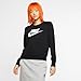 Wmns Nike Sportswear Essential Crew Fleece Hbr-Black- Bv4112-010