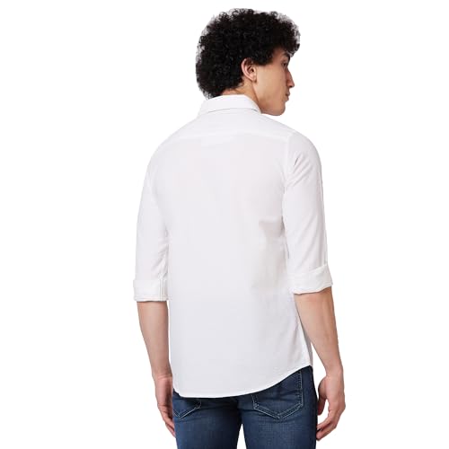 Image of Spykar Men's Regular Fit N /A Full Sleeve Solid Casual Shirts