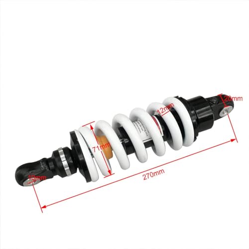 270mm 10.6\" Adjustable Rear Shock Absorber 1000lbs Load, Extreme-Duty Aluminum Suspension for Chinese Dirt Bikes, Pit Bikes, ATVs, Quads, Go-Karts, Dune Buggies, Motocross & Scooters