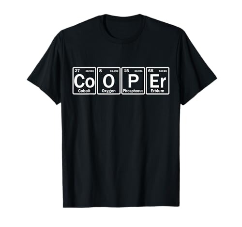 Cooper Name Personalized in Periodic Table Elements T-Shirt