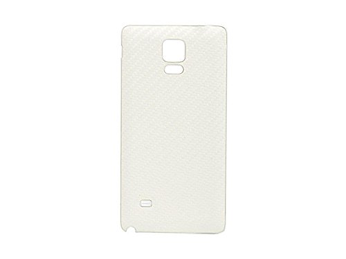 Carbon Fiber Battery Cover Door Back Housing Replacement for Samsung Galaxy Note 4-White
