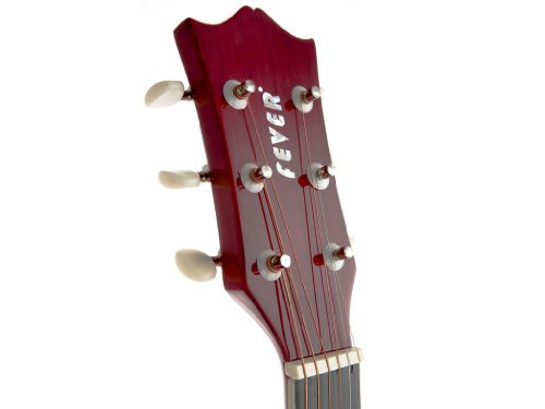 fièvre 3/4 96,5 cm Guitare acoustique Pan coupé 3/4 Redburst - Les Beatles, Paul McCartney, John Lennon, RIngo Starr, George Harrison fièvre 3/4 96,5 cm Guitare acoustique Pan coupé 3/4 Redburst – Image 7