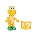 Nintendo Super Mario 4-Inch Green Koopa Troopa Poseable Figure with Question Block Accessory. Ages 3+ (Officially Licensed)