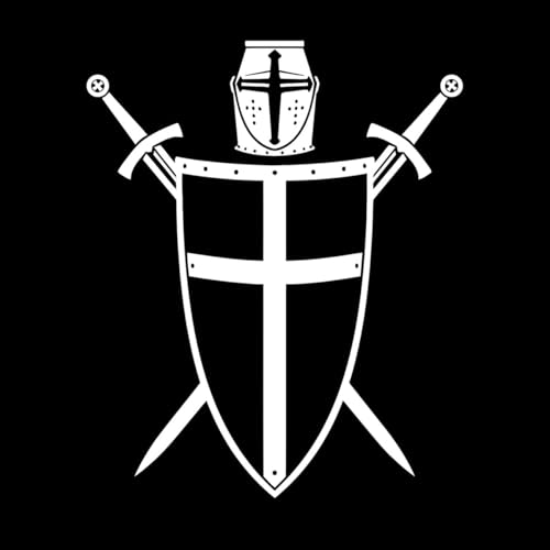 Calcomanías de grabado Casco de caballero Escudo Espada Armadura