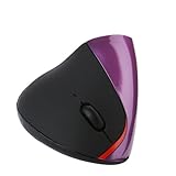 SUNGOOYUE Ergonomische Kabelgebundene Optische Maus, Hochpräzise Vertikale Büromaus mit Handgelenkstütze für Laptop, PC, Desktop, Violett