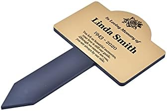 OriginDesigned NEW Personalised Memorial Remembrance Plaque Stake - Waterproof and Hard Wearing for Outdoor instalment as a Grave Marker, Tribute, Plant Pot Marker.