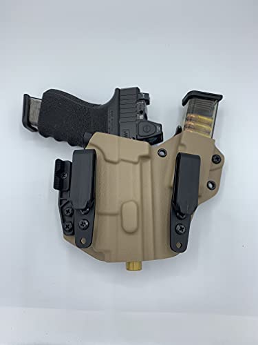 EDSC: Appendix IWB Kydex Holster - Fits Glock 9/40 with inforce APLC - Compatible with Optics & Raised Sights
