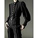 Ouji Fashion Shirts Victorian Blouses Vkei Clothes Retro Gothic Medieval Renaissance Vampire Tops Visual Kei Outfit (Black,Medium)