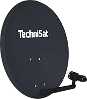 TechniSat TECHNITENNE 70 Satelliten-Schüssel für 4 Teilnehmer (70 cm digital Sat Anlage, Komplettset aus Antenne mit Masthalterung und Quattro-Switch-LNB), anthrazit