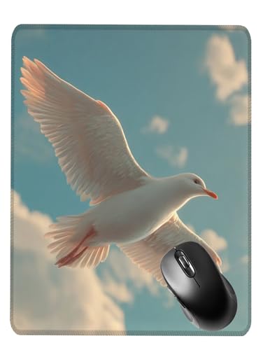 Alfombrilla Ratón Gaming, Mouse Pad, con Base de Goma Antideslizante, Superficie Impermeable, Bordes Cosidos, Compatible con Ratones Láser y Ópticos Portátil, Office, 32x26x0.3cm Aves Animal 1 S0F-617