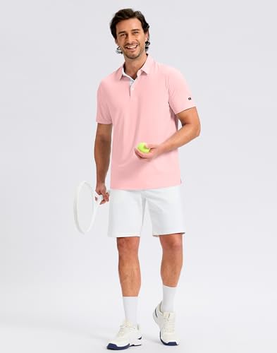 Image of Obla Mens Golf Shirt Short Sleeve Dry Fit Moisture Wicking Performance Athletic Casual Work Collared Polo Shirts for Men