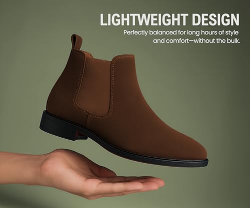 Image of Kraasa Men's Slip On Fashion Chelsea Boots | High Tops, Soft Cushioned Insole, Comfortable Fit, Trendy, Stylish Boots