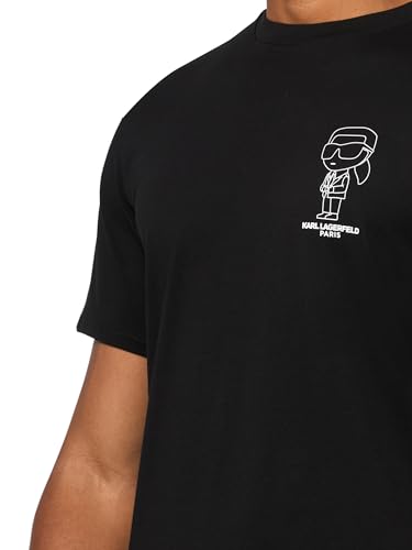 KARL LAGERFELD Men's Short Sleeve U-Neck Karl Logo Graphic T-Shirt3