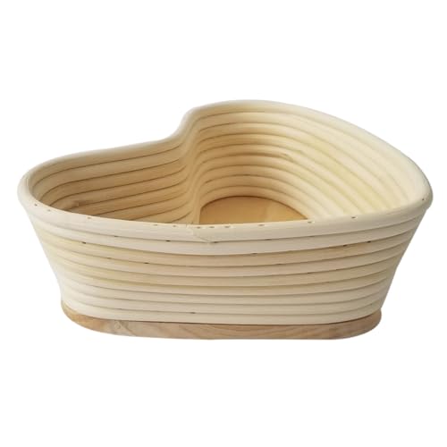 Baluue Cestino per Lievitazione Pane Naturale Forma di Cuore con Coperchio Cestino per Impasti Artigianali e Lievitazione Accessorio da Forno per Panificazione