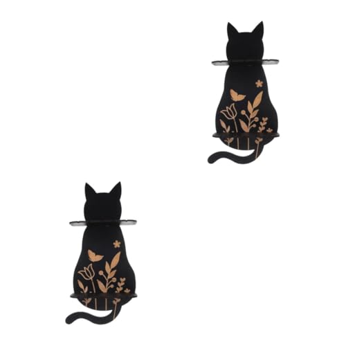 Alipis 2 Estantes De Pared para Plantas Pequeñas Soporte De Cristal Flotante Estante Montado En La Pared para Piedras Estante De Gato Estante De Cristal Estante para