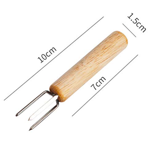 Espetos de churrasco DOITOOL para espetos de kebab de aço inoxidável para grelhar 6 garfos de madeir