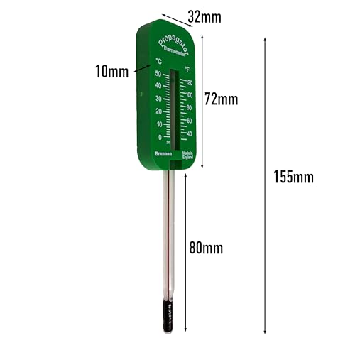 Brannan Garden Soil Thermometer Probe - Ideal Greenhouse Accessories to Measure propagator soil temperature for planting and sowing seeds and plants