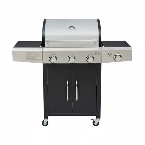 Barbecue a Gas Professionale XXL Da 13 kW con 4 Bruciatori...