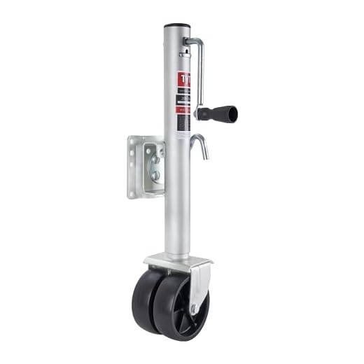 TYT 2000lbs Boat Trailer Jack, Heavy Duty Swivel Trailer Jack with 6 Inch Dual Wheels, 12 inches Lift, Zinc-Plated Finish for Boat, RV, Trailer, Camper