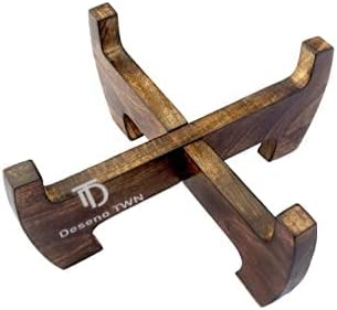 MODERN ARTISAN Wood Pot Stand, Brown, Pot Stand 12x12x5 inch, 1 Piece