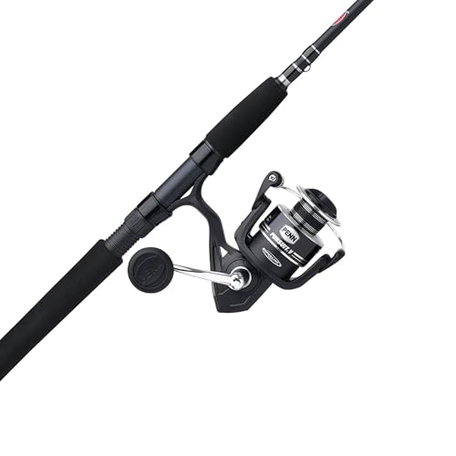 Penn Pursuit V Travel Spinning Reel 7' 3-PieceFishing Rod Combo, Graphite Composite Rod Blank Construction, EVA Handles
