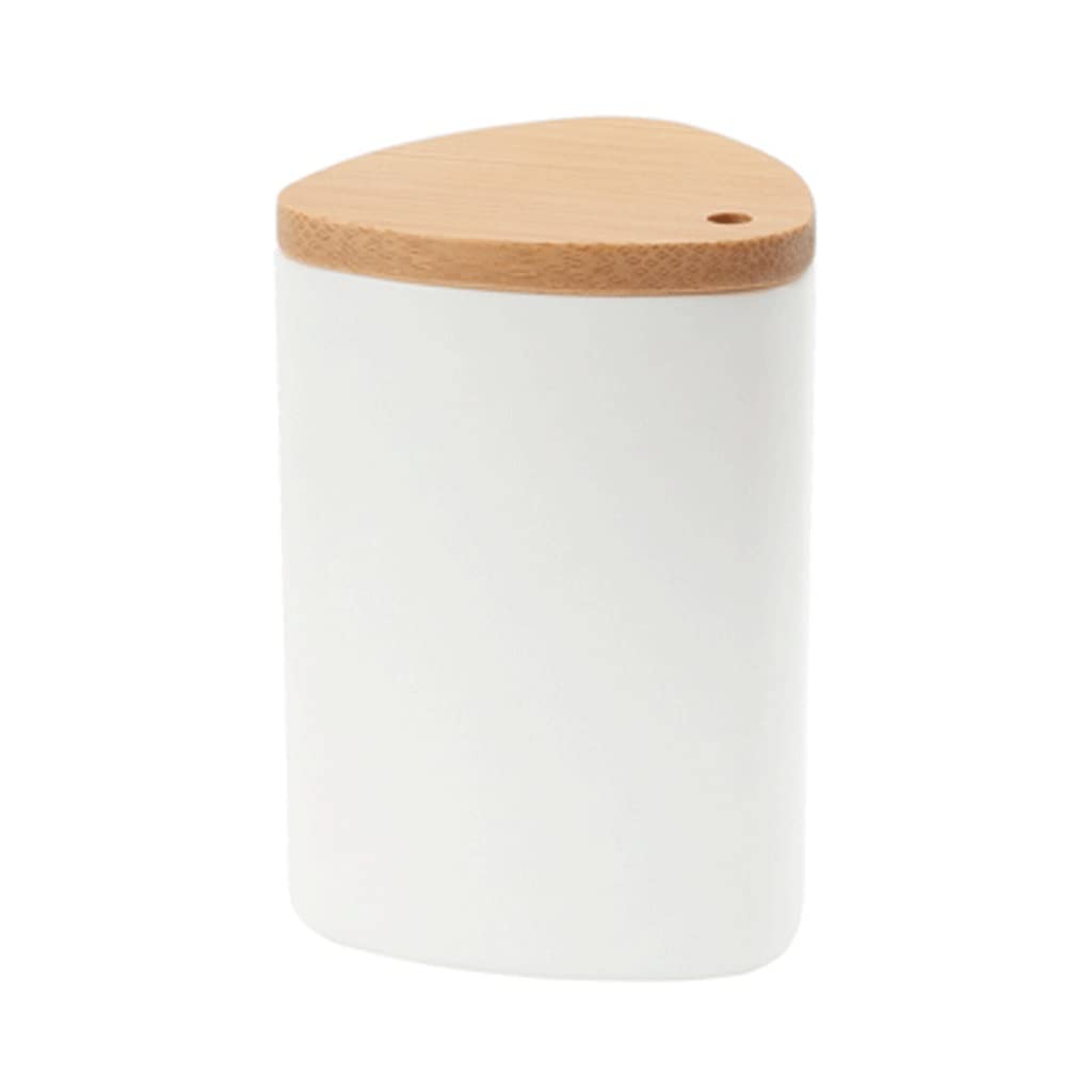 Soporte portátil para Palillos de Dientes Dispensador de Palillos de Dientes Cubo Decoración de la Mesa del hogar Caja de Palillos de Dientes con Tapa (A 5.5 x 5.5 x 8 cm)