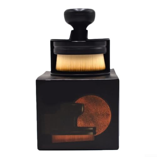 Durashmall Spazzola antistatica per la pulizia dei dischi in vinile in fibra di carbonio, per giradischi LP e CD, rimuove macchie, impronte digitali e residui, con fibre conduttive e previene