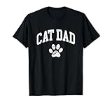 Cat Dad - Vintage Distressed Design - Funny Cat Paw T-Shirt