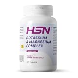 HSN Kalium & Magnesium Complex (250/500 mg pro Tagesdosis) | 120 Tabletten | Hoch bioverfügbare Formen von Kalium- und Magnesiumcitrat | Non-GMO, Vegan, Glutenfrei
