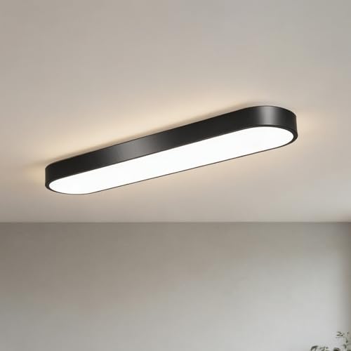 HBBursts 3000K-6000K Metal Long Strip Lighting Fixture, 2.6ft Oval Corridor