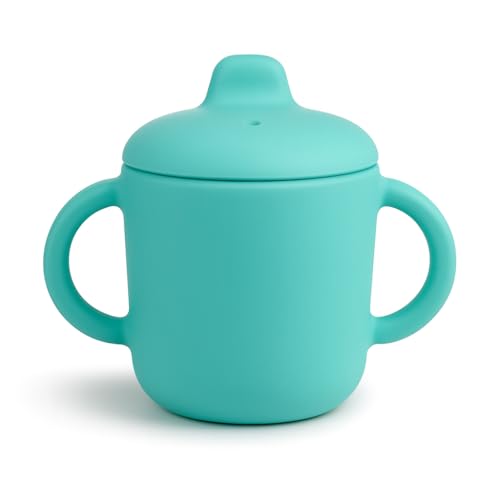 Image of Catii 6 Months+ Sippy Cups with Handles,Small Silicone Sippy Cups Leak Proof 5oz,No Spill Sippy cups for Toddlers (Green)