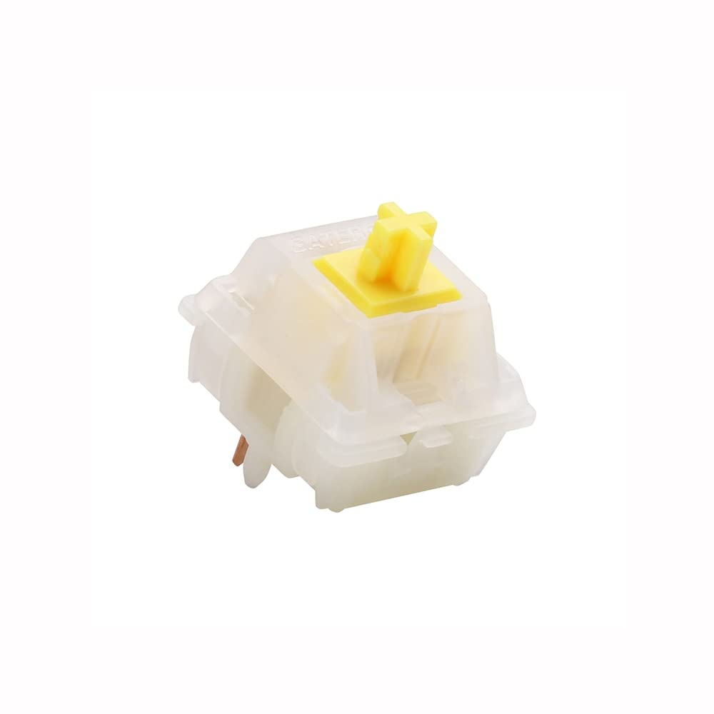 Commutateurs Pro laiteux Commutateur lubrifié linéaire jaune laiteux Pro rouge commutateur de tige SMD RGB Mx for clavier mécanique 5pin (Axis Body : 70PCS, Color : Milky yellow pro)